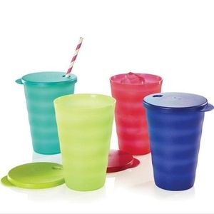 New Tupperware.  16 oz Impressions Tumblers.